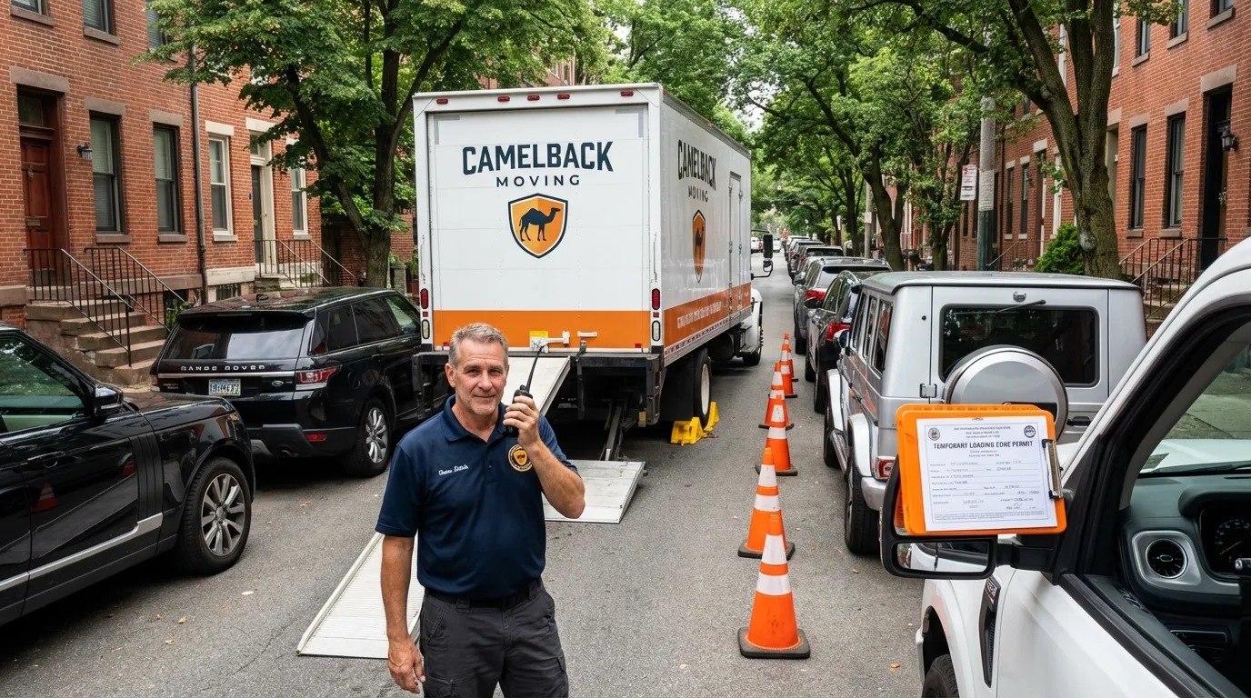 City street loading permit setup in Manorville, NY